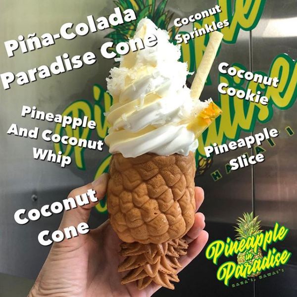 pineapple coconut paradise cone